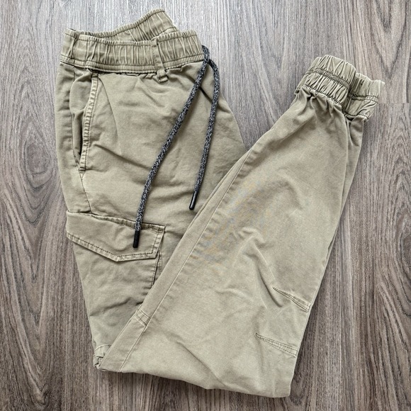 Civil Society Pants M(32) Drawstring Khaki Cargo Jogger Slim Elastic Waist - Picture 1 of 8